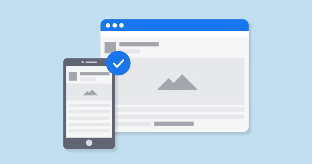 tela de celular e tela de computador representando criação de site responsivo